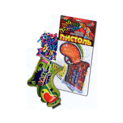 Пистоль Надувная хлопушка купить в Октябрьском | oktyabrskoe.salutsklad.ru
